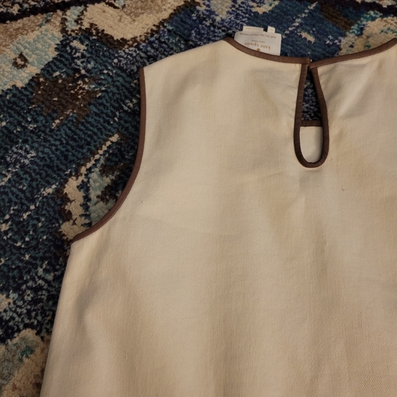 [Kate Spade] drop-waist leather trim dress 12 - Picture 2 of 13